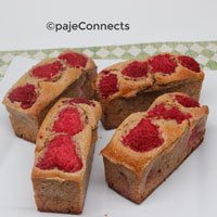 Mini cakes aux framboises IG bas