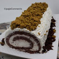 Bûche de Noël IG bas - chocolat mascarpone
