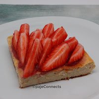 Gâteau de skyr et fraises IG bas